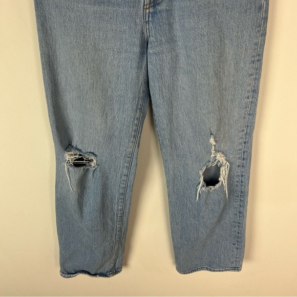 LEVI’S Ribcage Straight Ankle Jeans Distressed Size 28 - Picture 5 of 11